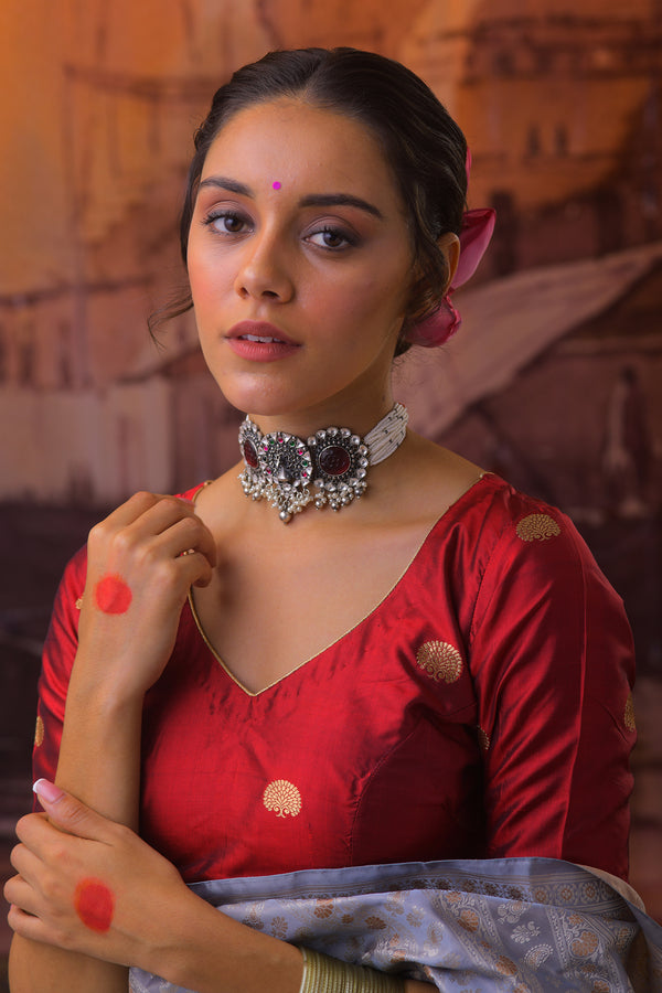 Handwoven Pure Banarasi Silk Blouse