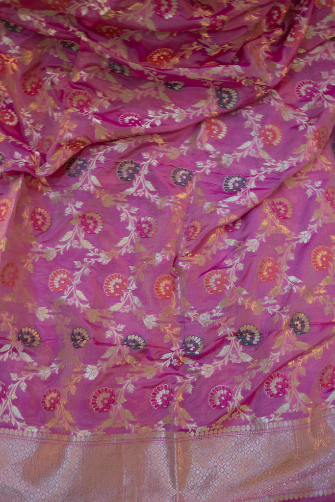Handwoven Blush Pink Pure Katan Silk Suit Piece– Kosataga